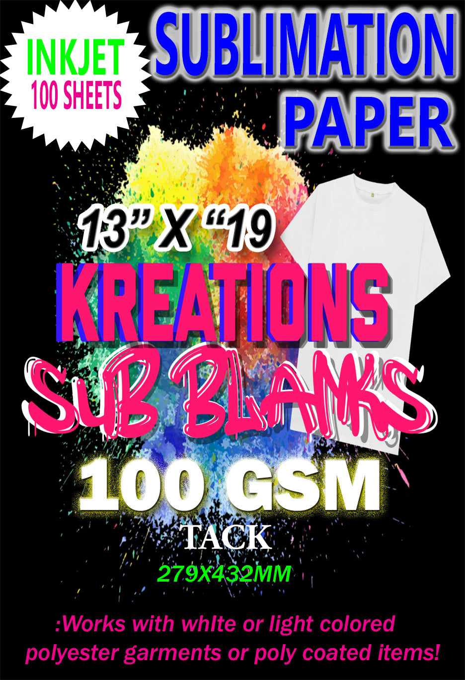 13x19 - Sublimation Transfer Sheets